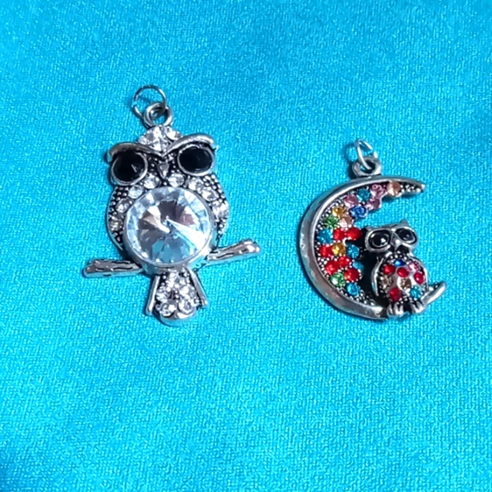 2 Owl Pendants bundle